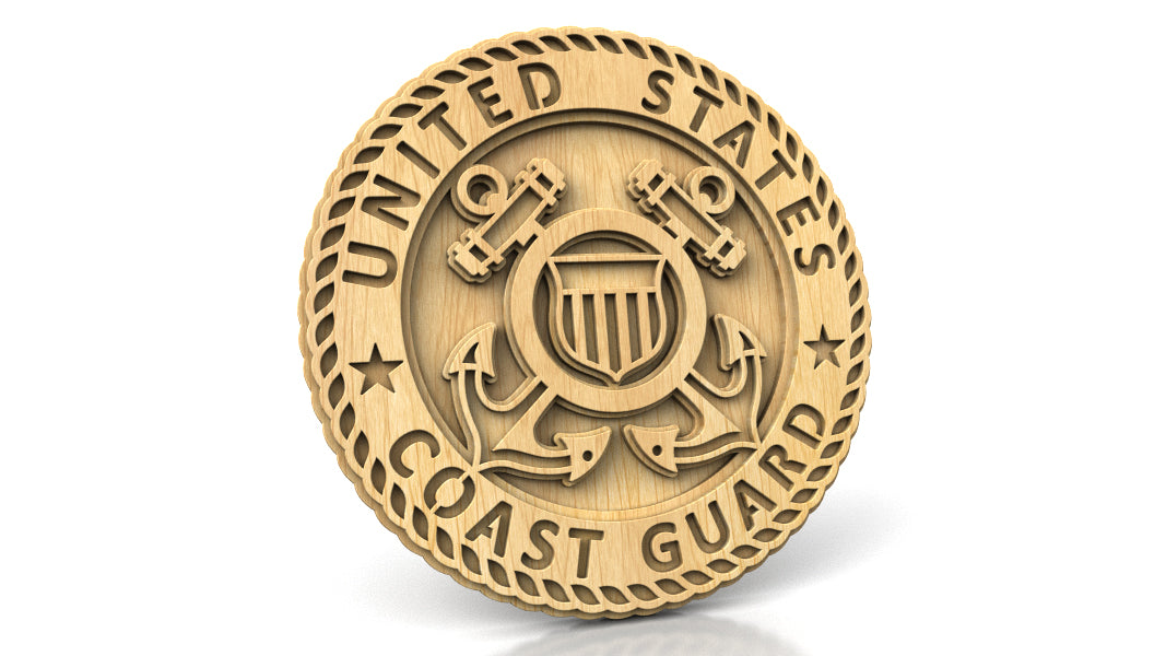 C308-US Coast Guard Patriotic Scroll Saw Pattern — Alex Fox Patterns