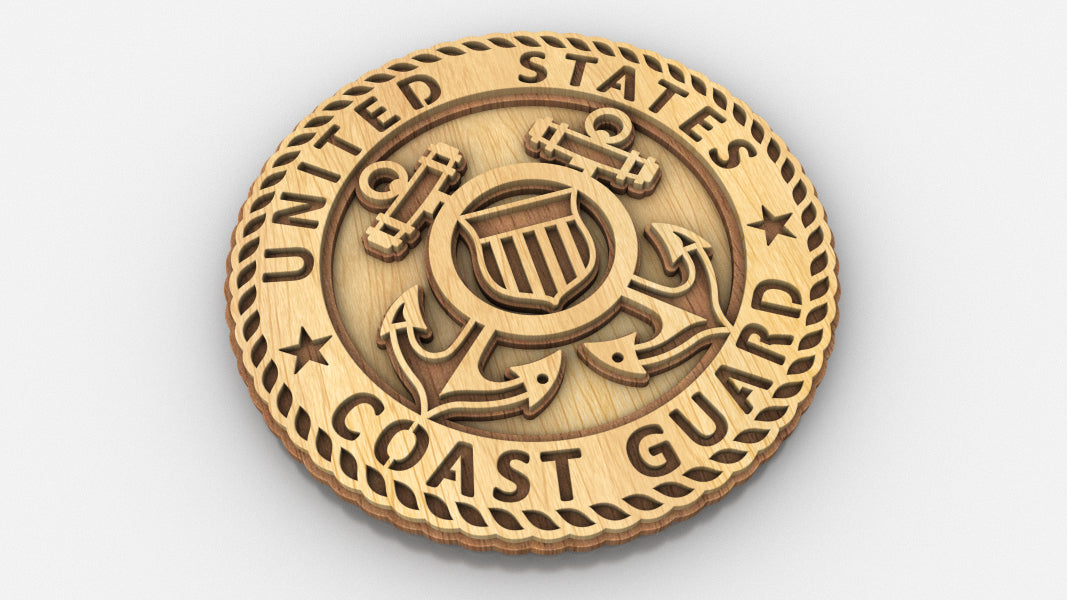 C308-US Coast Guard Miiitary Scroll Saw Pattern — Alex Fox Patterns