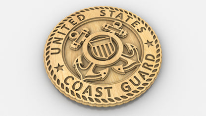 C308-US Coast Guard Patriotic Scroll Saw Pattern — Alex Fox Patterns