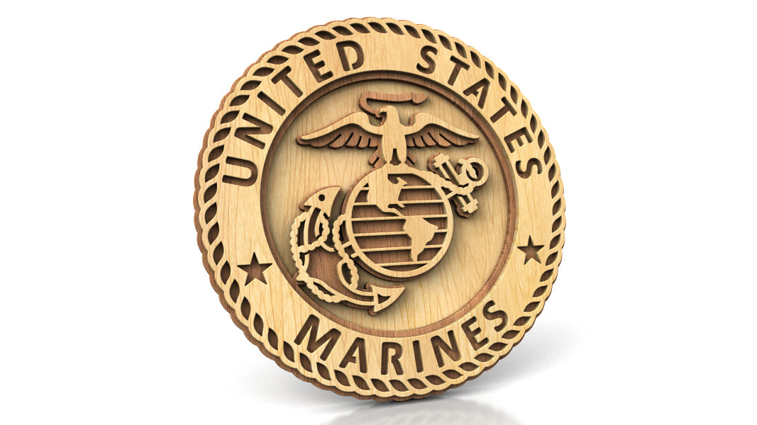 C308-US Marines Military Scroll Saw Pattern — Alex Fox Patterns