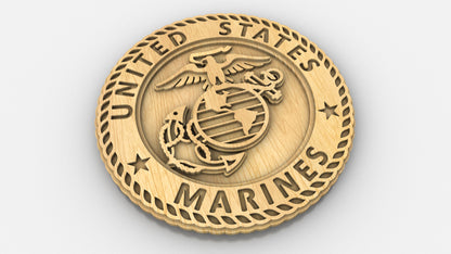 C308-US Marines Military Scroll Saw Pattern — Alex Fox Patterns
