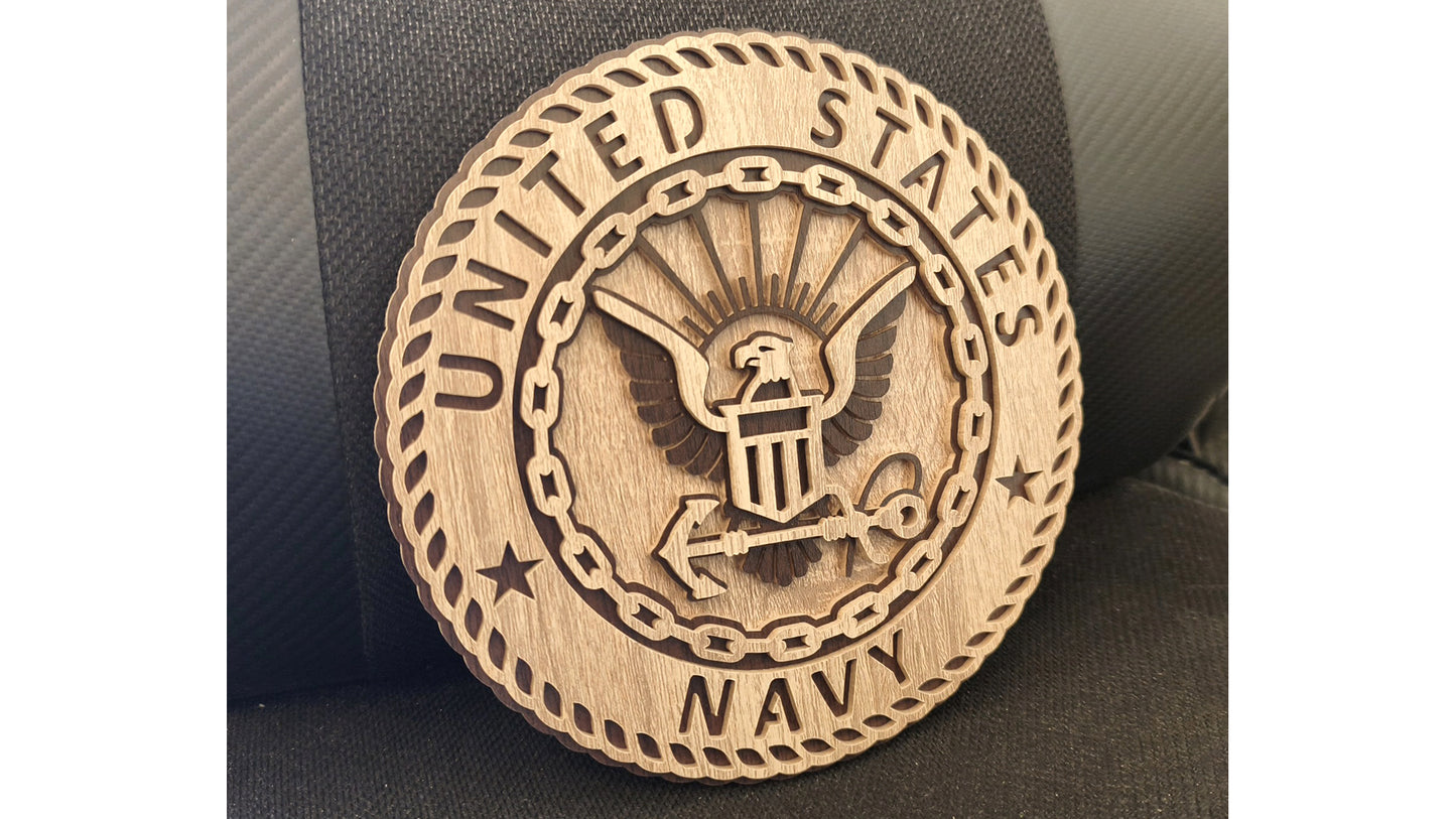C308-US Navy Miiitary Emblem Scroll Saw Pattern — Alex Fox Patterns