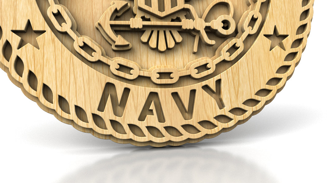 C308-US Navy Layered Scroll Saw Pattern — Alex Fox Patterns