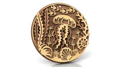 C309-Jellyfish Ocean animals Scroll Saw Pattern — Alex Fox Patterns