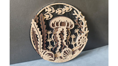 C309-Jellyfish Layered Scroll Saw Pattern — Alex Fox Patterns