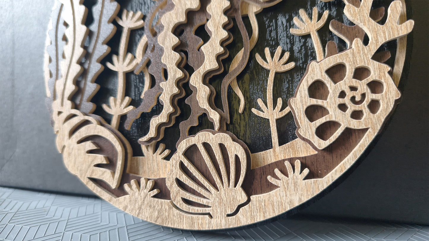 C309-Jellyfish Layered Scroll Saw Pattern — Alex Fox Patterns