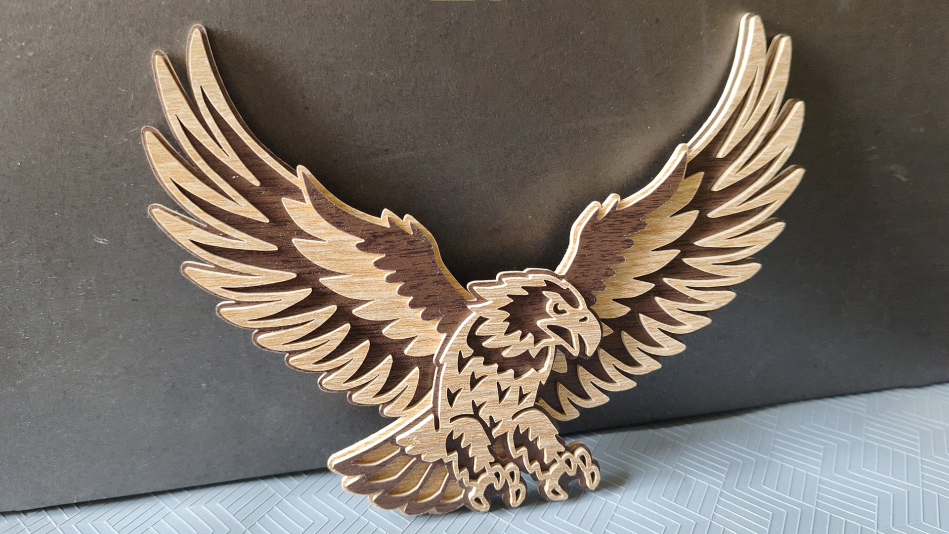 C310-Eagle Layered Scroll Saw Pattern — Alex Fox Patterns