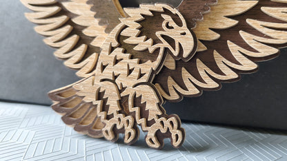 C310-Eagle Layered Scroll Saw Pattern — Alex Fox Patterns