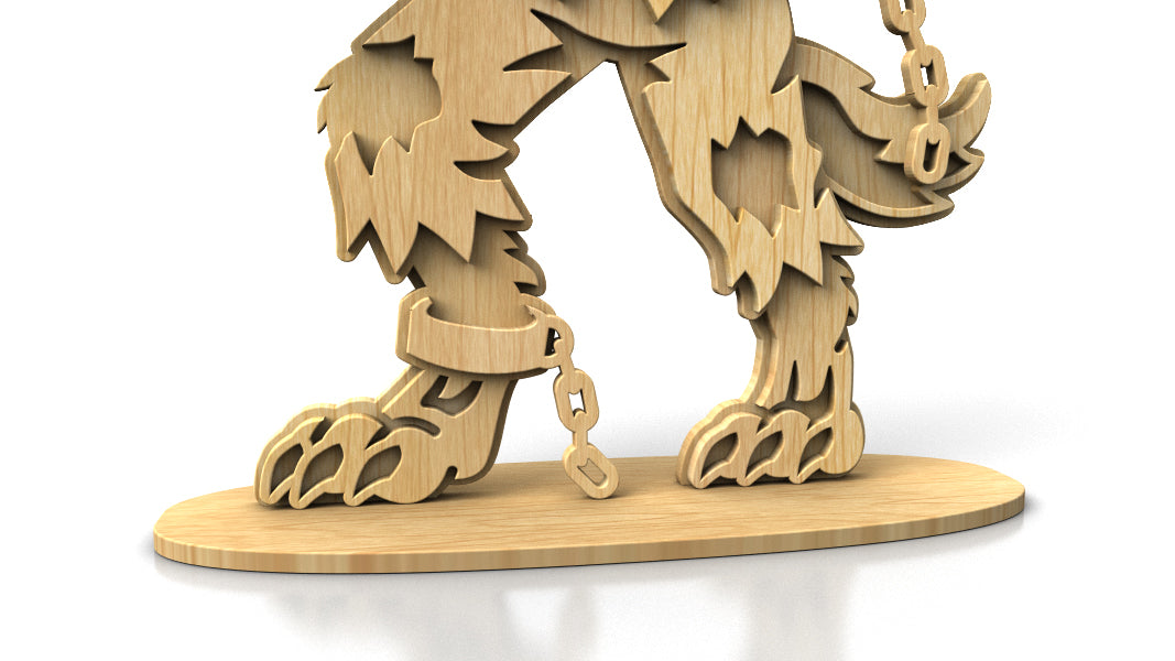 C313-Werewolf Halloween Layered Scroll Saw Pattern — Alex Fox Patterns