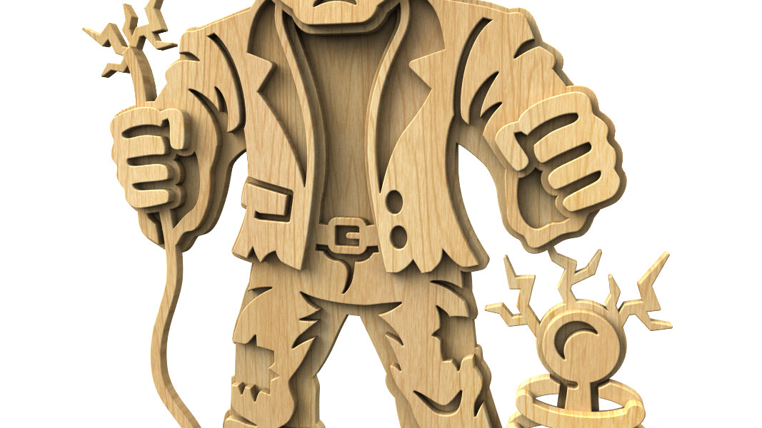C315-Frankenstein Halloween Layered Scroll Saw Pattern — Alex Fox Patterns