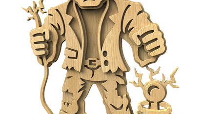 C315-Frankenstein Halloween Layered Scroll Saw Pattern — Alex Fox Patterns