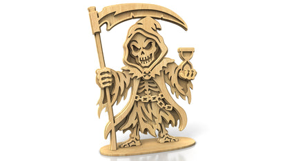 C316-Reaper Halloween Death Layered Scroll Saw Pattern — Alex Fox Patterns