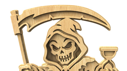 C316-Reaper Halloween Death Layered Scroll Saw Pattern — Alex Fox Patterns