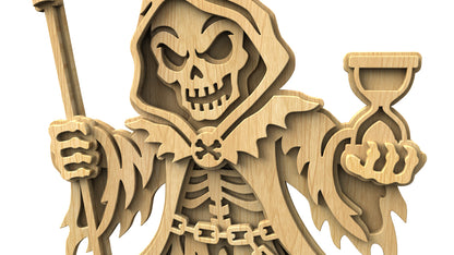 C316-Reaper Halloween Death Layered Scroll Saw Pattern — Alex Fox Patterns