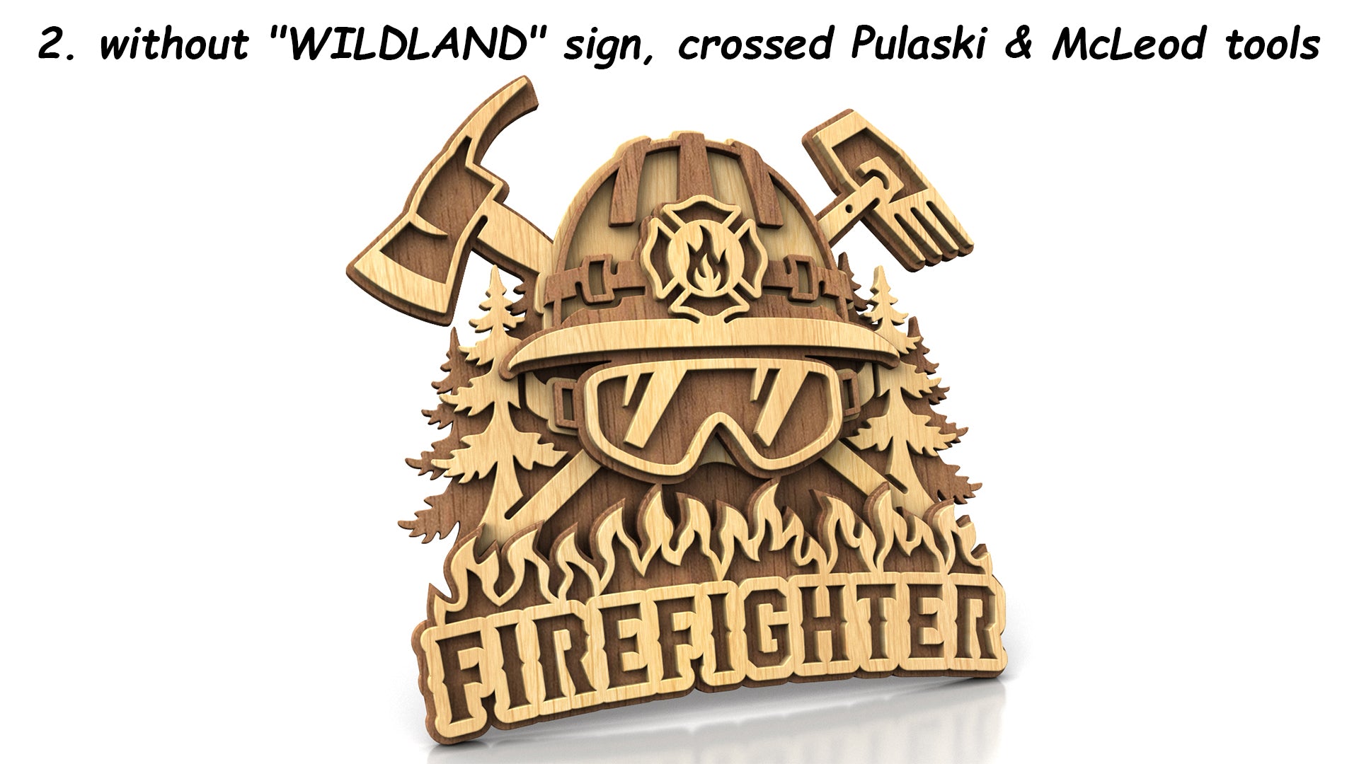 C317-Wildland Firefighter Layered Scroll Saw Pattern — Alex Fox Patterns