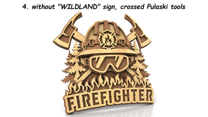 C317-Wildland Firefighter Layered Scroll Saw Pattern — Alex Fox Patterns