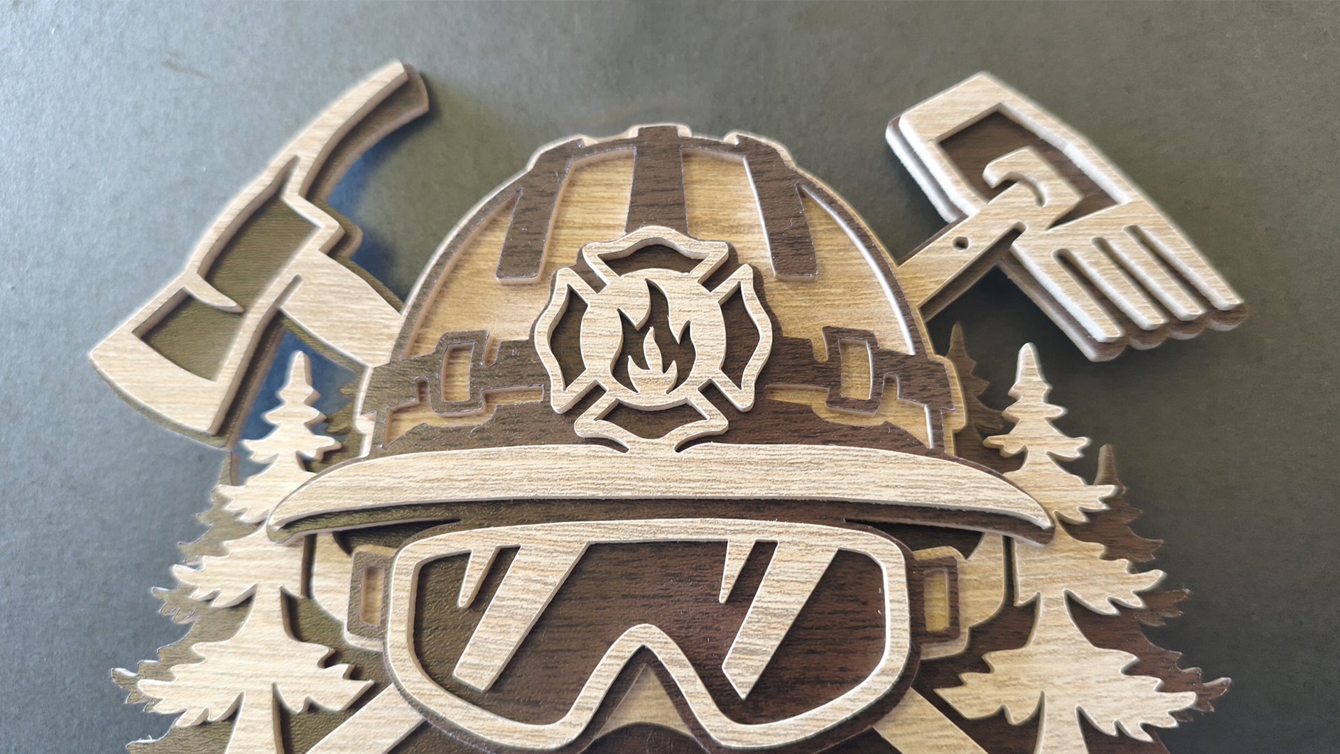 C317-Wildland Firefighter Layered Scroll Saw Pattern — Alex Fox Patterns