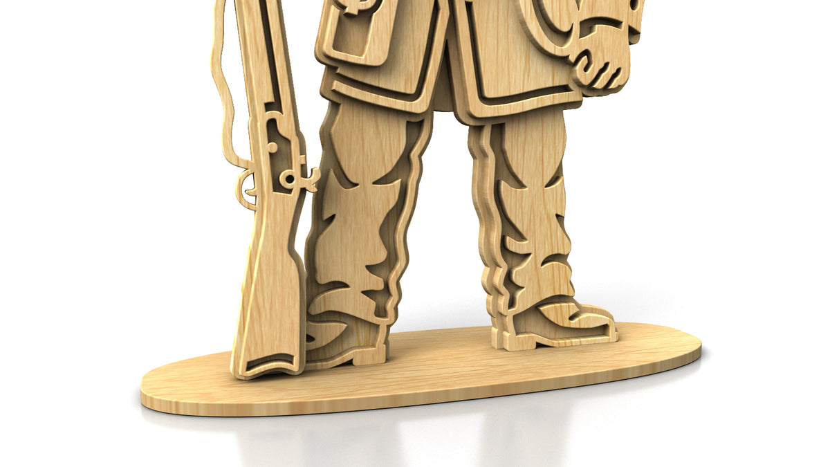 C318-Union Soldier Layered Scroll Saw Pattern — Alex Fox Patterns