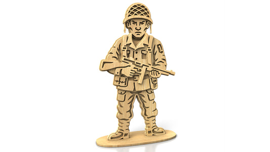 C319-Infantryman Layered Scroll Saw Pattern — Alex Fox Patterns