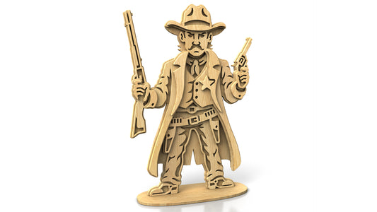 C320-Texas ranger Layered Scroll Saw Pattern — Alex Fox Patterns