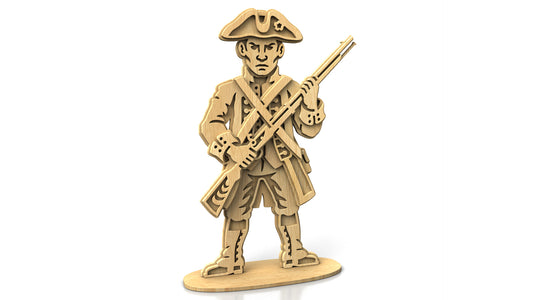 C321-Continental Soldier Layered Scroll Saw Pattern — Alex Fox Patterns
