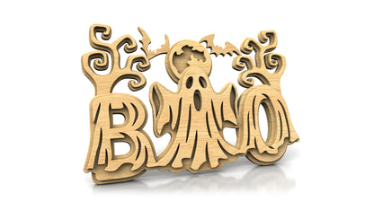 C324-Boo-Ghost Halloween Layered Scroll Saw Pattern — Alex Fox Patterns