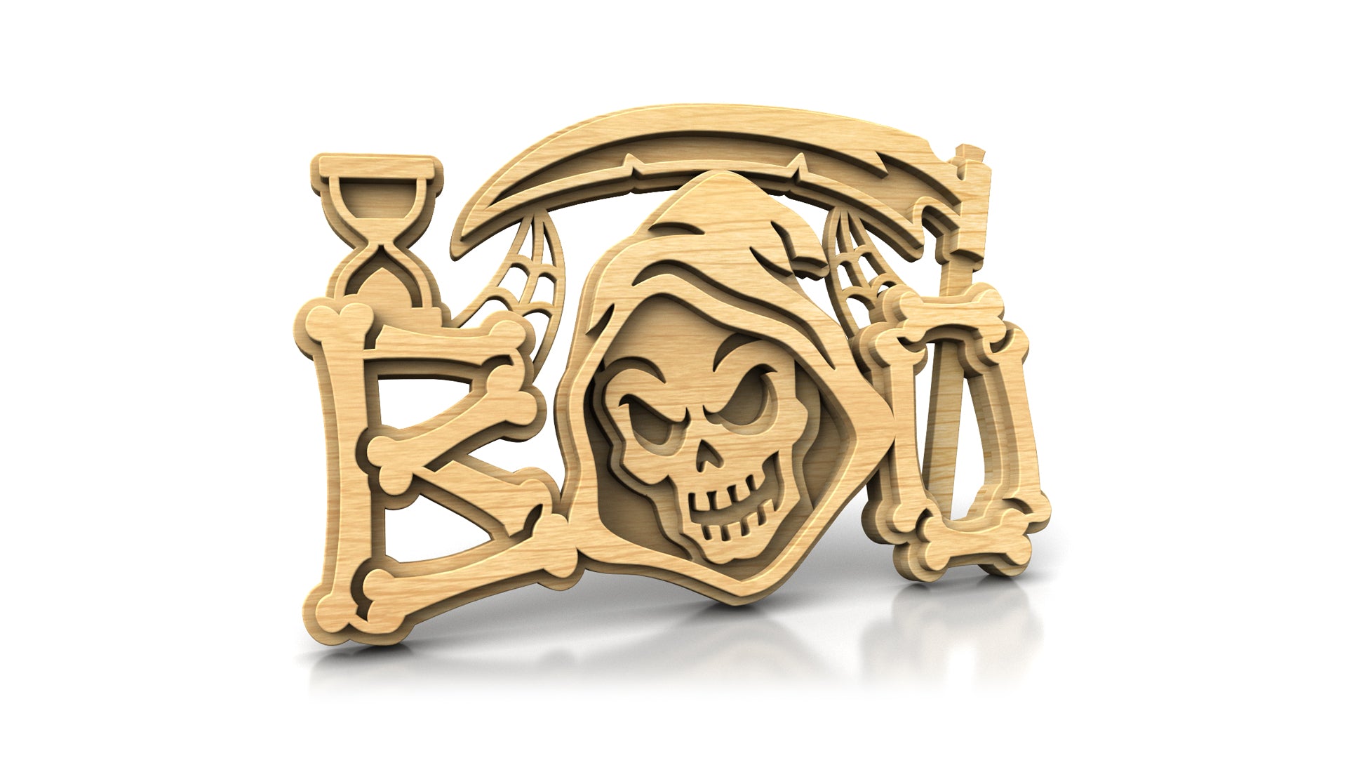C324-Boo-Reaper Halloween Layered Scroll Saw Pattern — Alex Fox Patterns