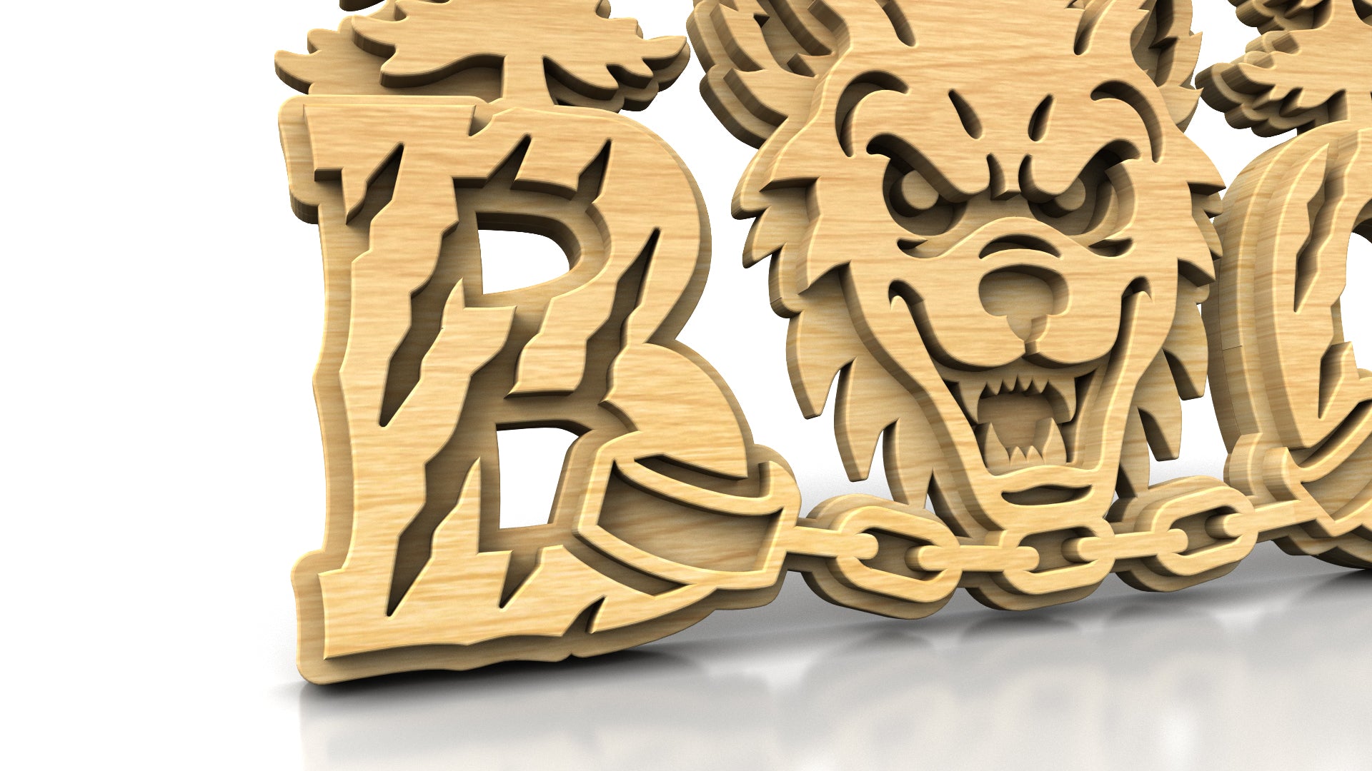 C324-Boo-Werewolf Layered Scroll Saw Pattern — Alex Fox Patterns
