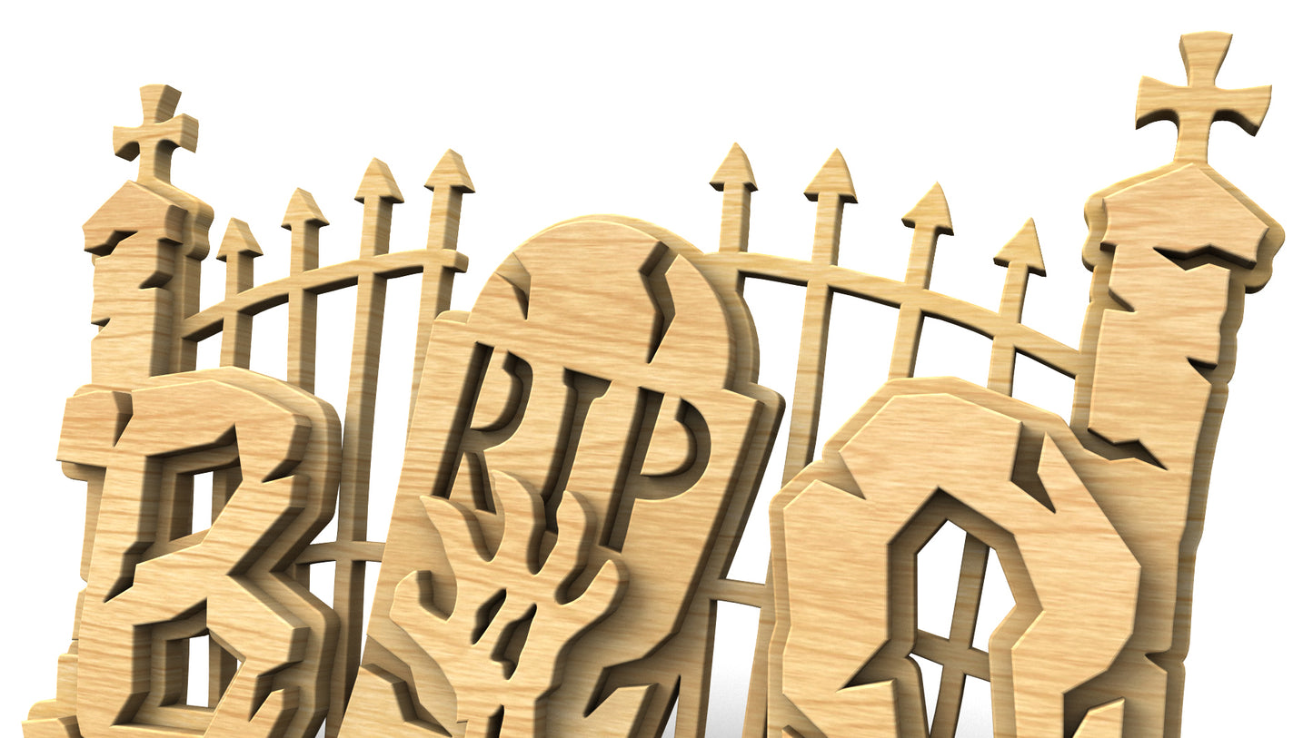 C324-Boo-Zombie Layered Scroll Saw Pattern — Alex Fox Patterns