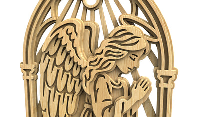C325-Angel Layered Scroll Saw Pattern — Alex Fox Patterns