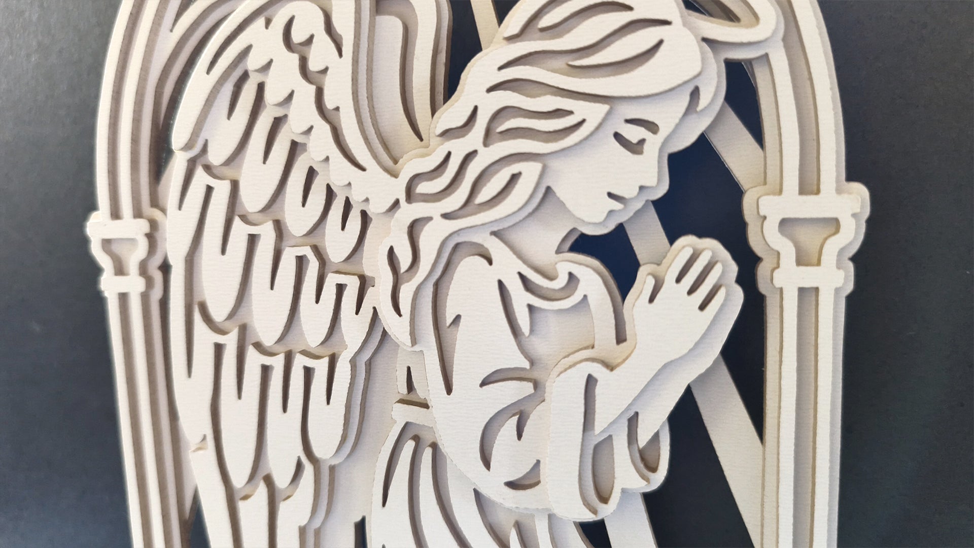 C325-Praying Angel Layered Scroll Saw Project — Alex Fox Patterns