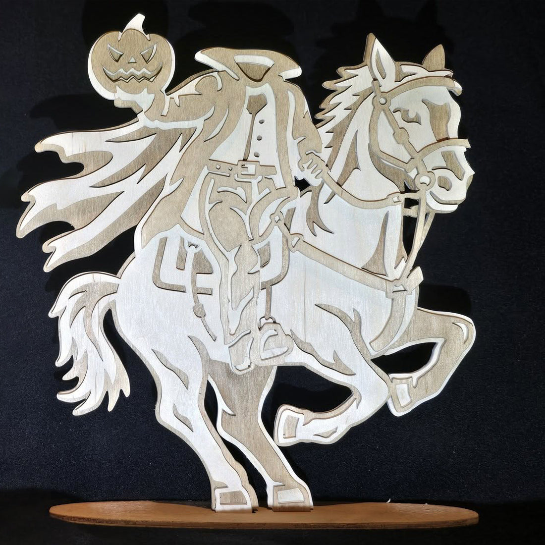 C326 Headless Horseman Halloween layered scroll saw project - Alex Fox pattern