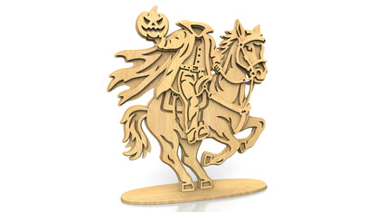 C326-Headless Horseman Layered Scroll Saw Pattern — Alex Fox Patterns