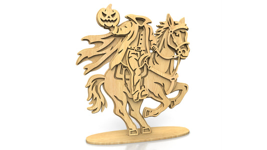 C326-Headless Horseman Layered Scroll Saw Pattern — Alex Fox Patterns