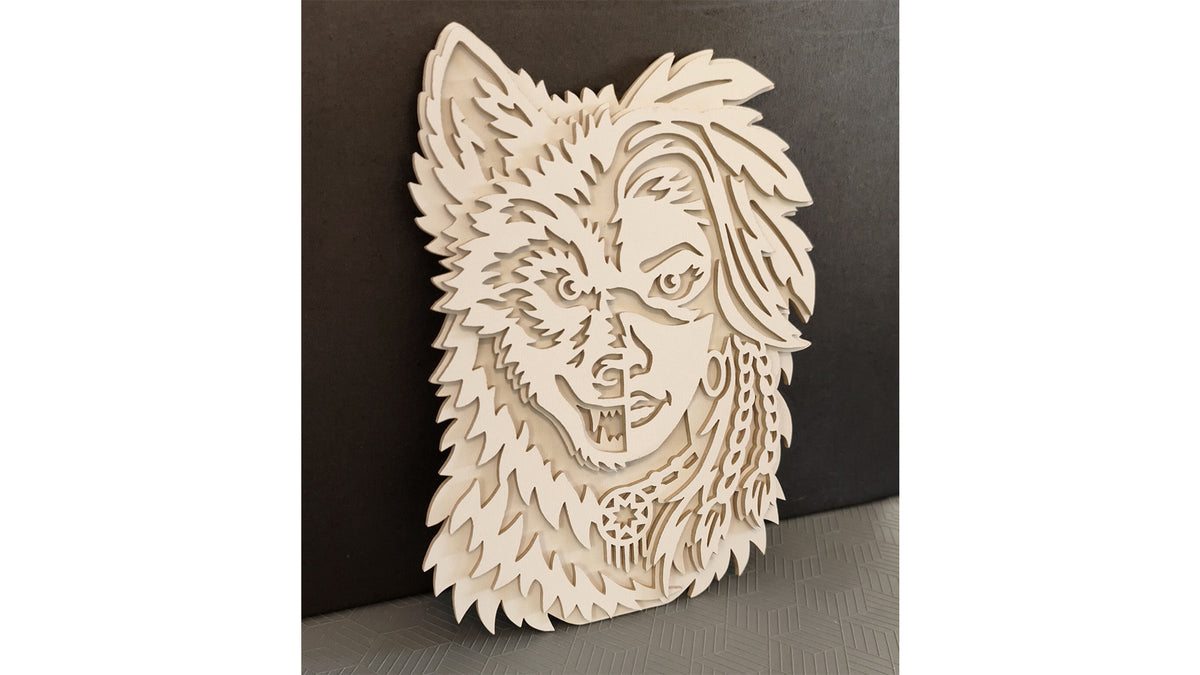 C327-Wolf Spirit Layered Scroll Saw Project — Alex Fox Patterns