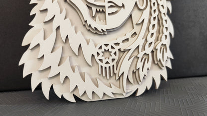 C327-Wolf Spirit Layered Scroll Saw Project — Alex Fox Patterns