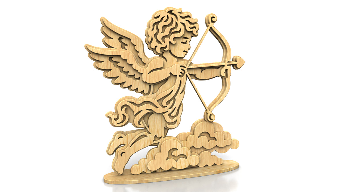 C328-Cupid Layered Scroll Saw Pattern — Alex Fox Patterns