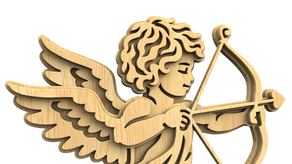 C328-Cupid Layered Scroll Saw Pattern — Alex Fox Patterns