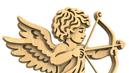 C328-Cupid Layered Scroll Saw Pattern — Alex Fox Patterns