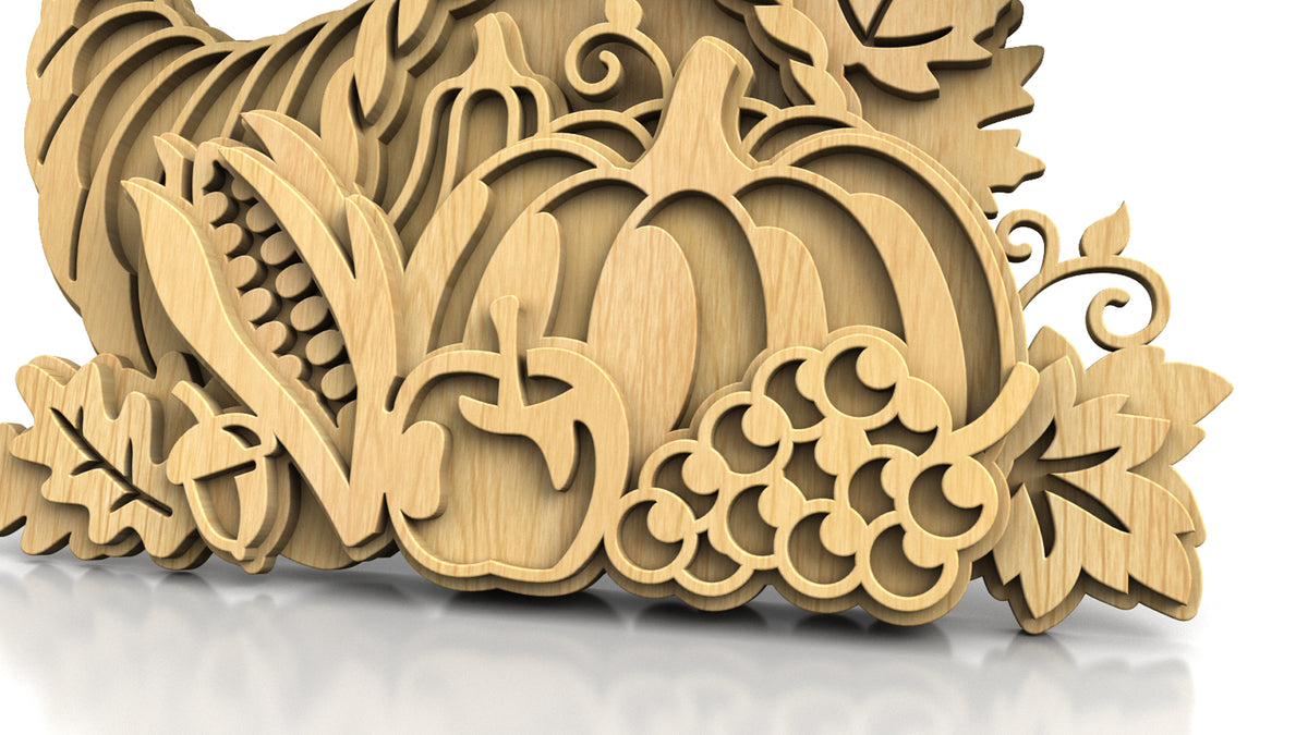 С329-Happy Thanksgiving Layered Scroll Saw Pattern — Alex Fox Patterns