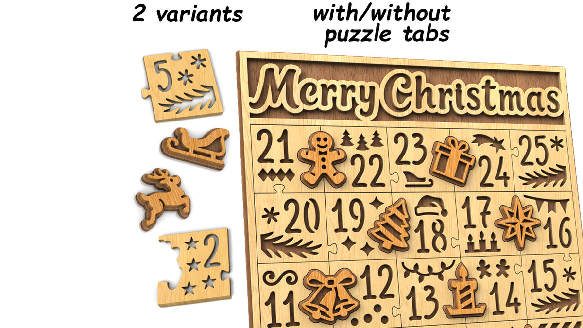 C330-Christmas Advent Calendar Scroll Saw Pattern — Alex Fox Patterns