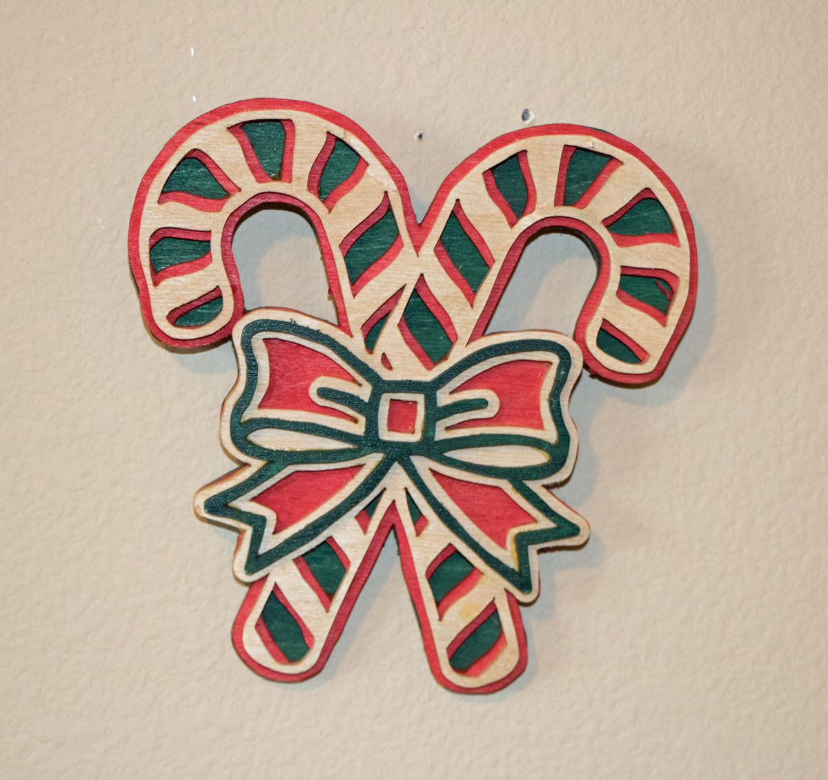 C41-candy canes christmas  scroll saw project - Alex Fox pattern