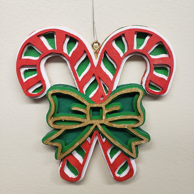 C41-candy canes christmas  scroll saw project - Alex Fox pattern