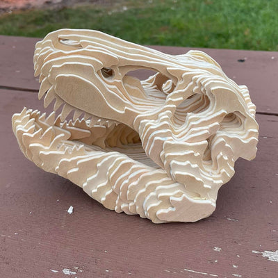 C058-Dino skull scroll saw project pattern