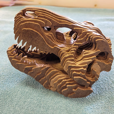 C058-Dino skull scroll saw project pattern