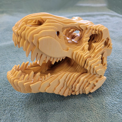 C058-Dino skull scroll saw project pattern