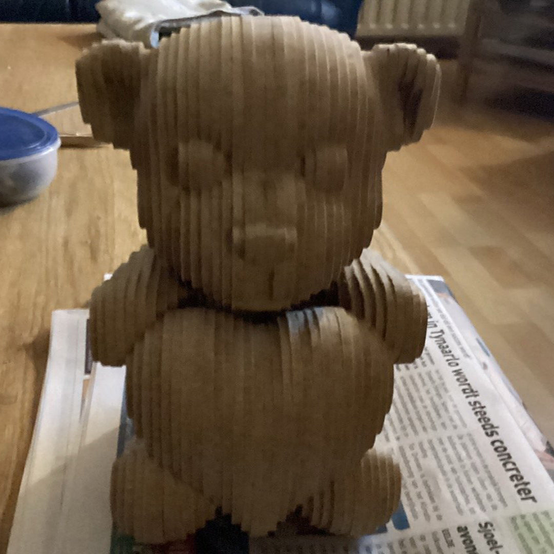 C60-teddy bear 3d scroll saw project - Alex Fox pattern