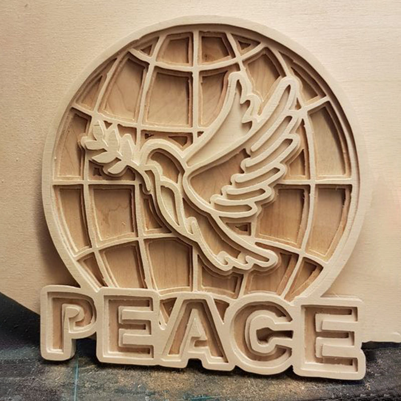 C65-peace scroll saw project - Alex Fox pattern