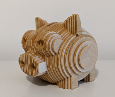 C066-Piggy bank scroll saw project pattern