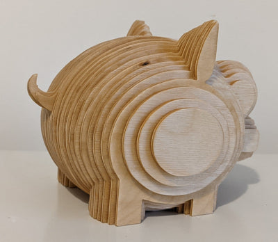 C066-Piggy bank scroll saw project pattern